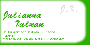 julianna kulman business card